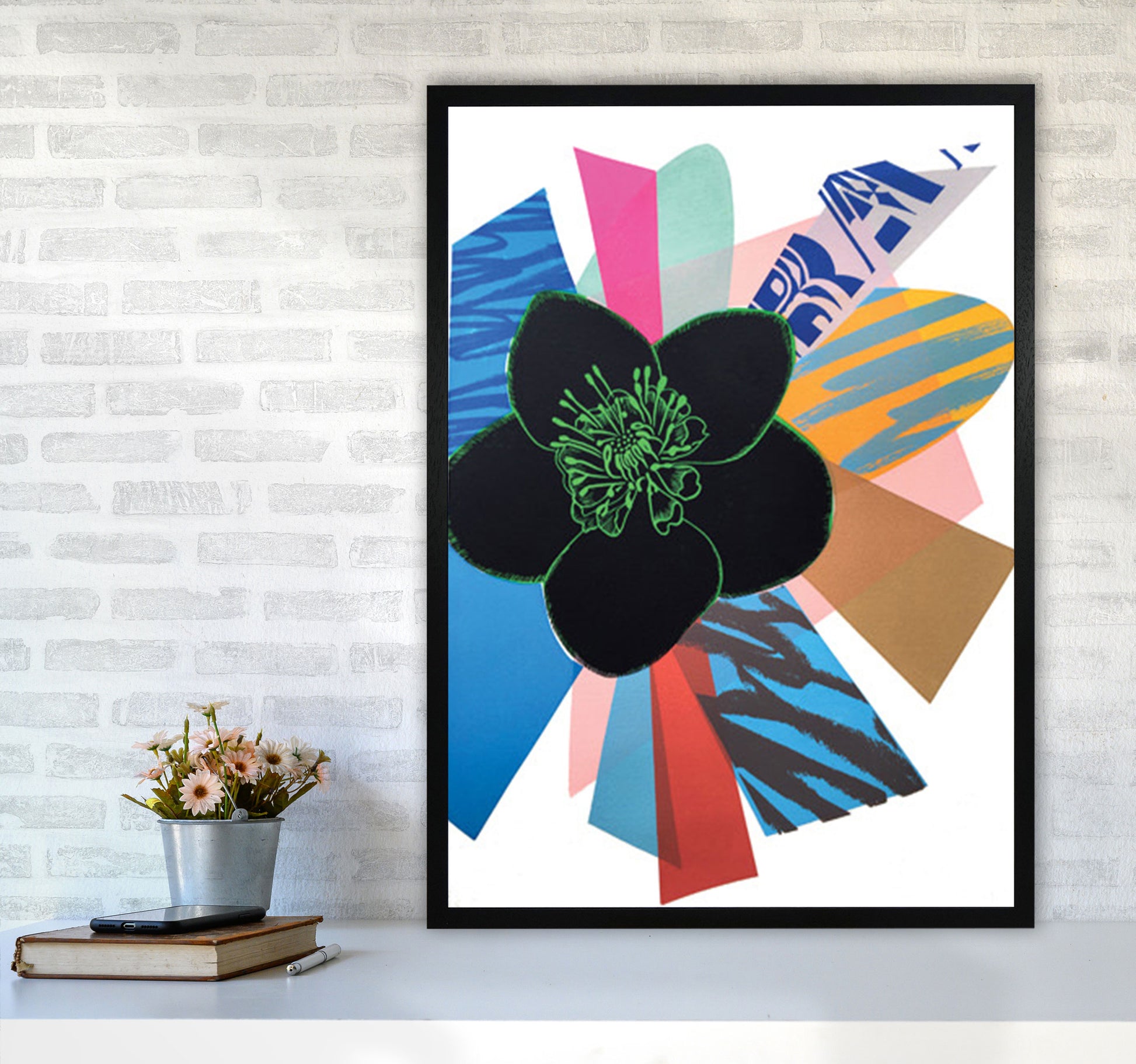 Bang 2 Art Print by Kate Heiss A1 White Frame