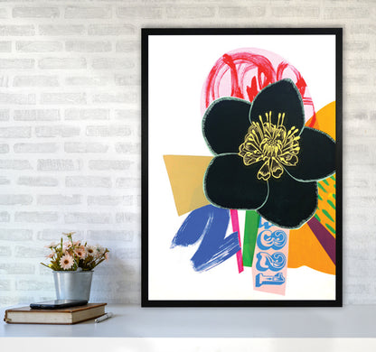 Hellebore 1 Series 1 Art Print by Kate Heiss A1 White Frame