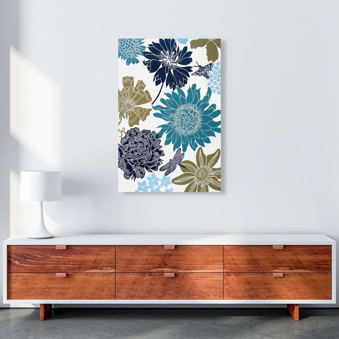 CottageGarden 9 postcard Art Print by Kate Heiss A1 Canvas