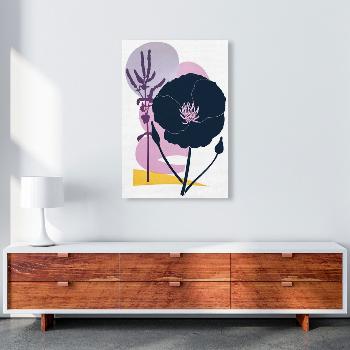 California Poppy postcard Art Print by Kate Heiss A1 Canvas