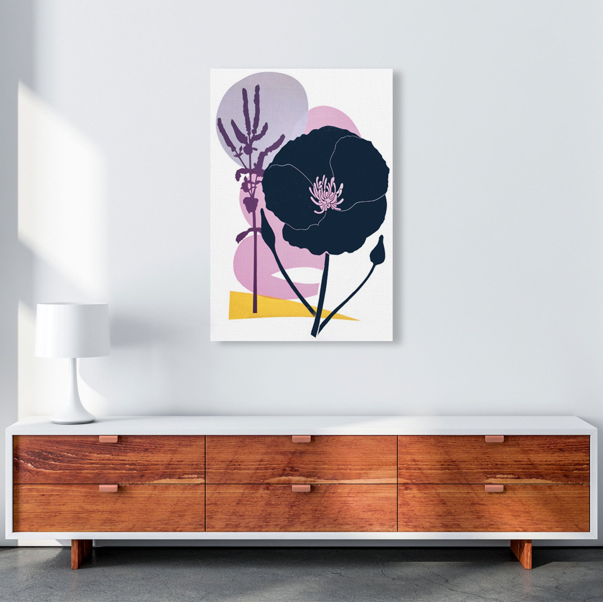 California Poppy postcard Art Print by Kate Heiss A1 Canvas