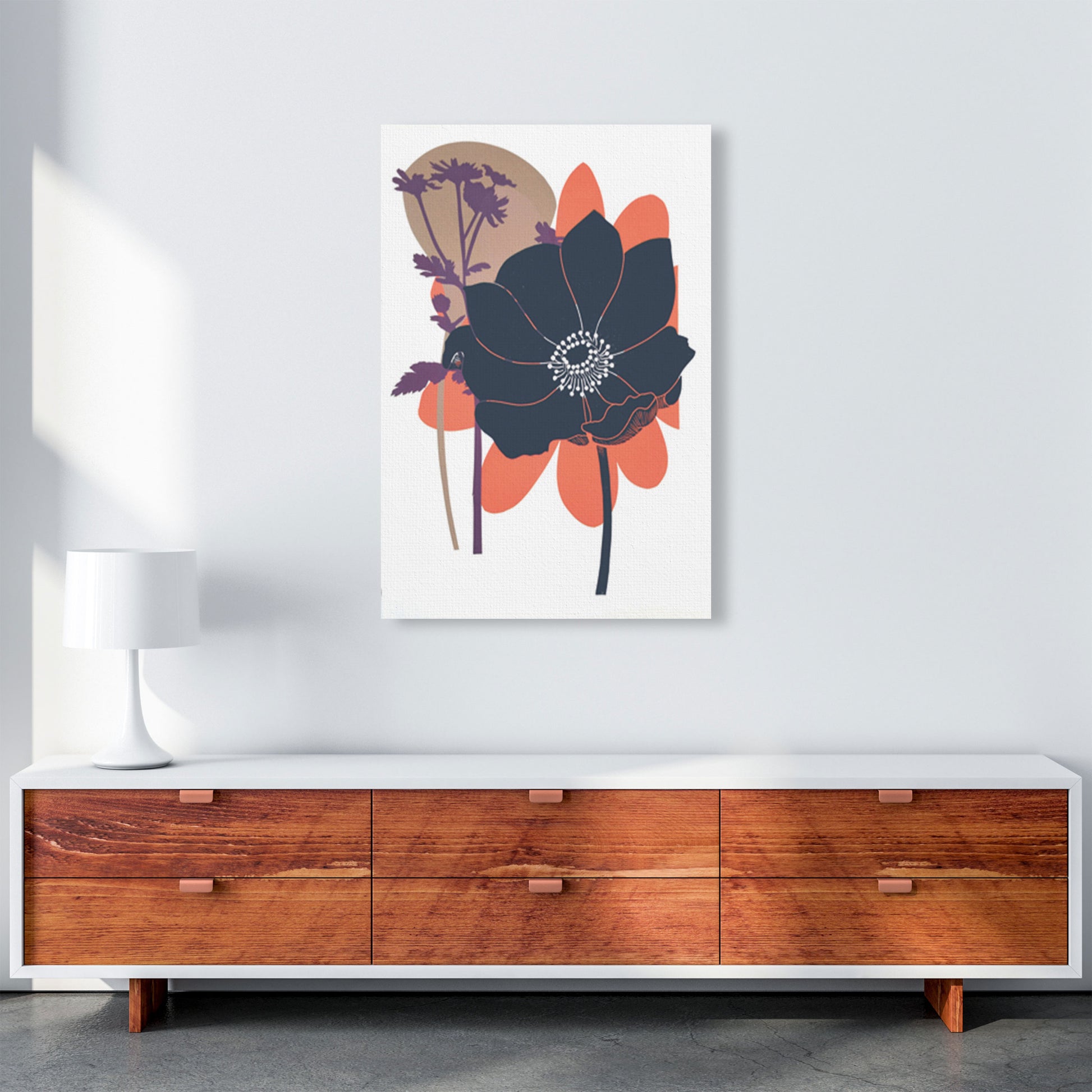 Anemone Coronaria Art Print by Kate Heiss A1 Canvas