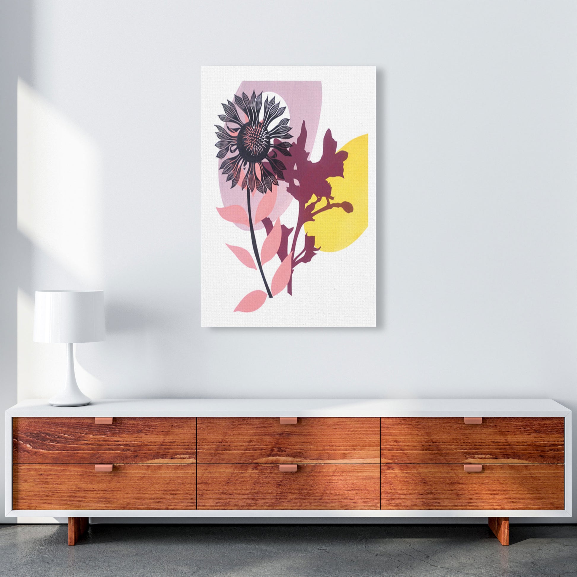 Gaillardia postcard Art Print by Kate Heiss A1 Canvas