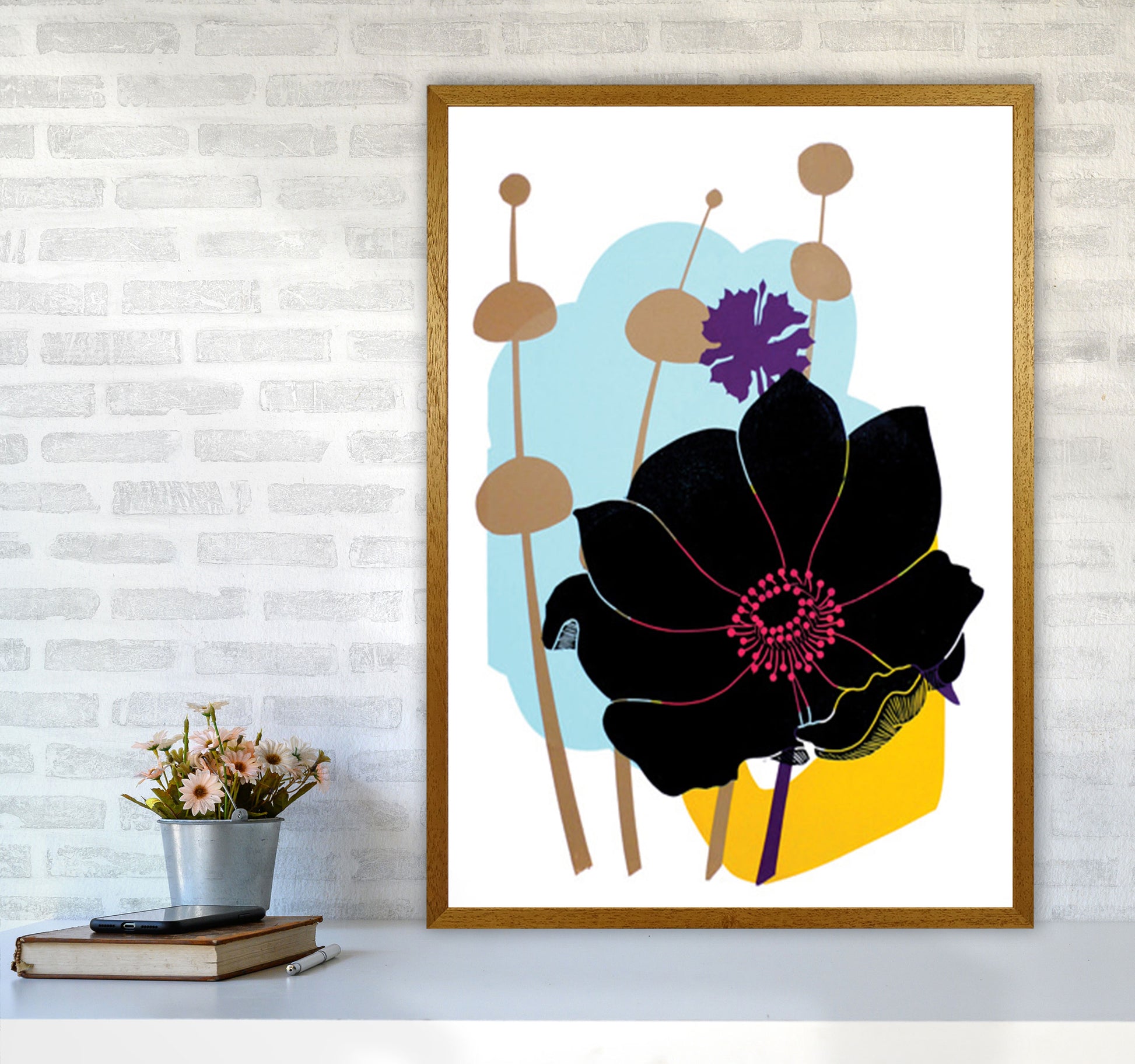 Anemone postcard Art Print by Kate Heiss A1 Print Only