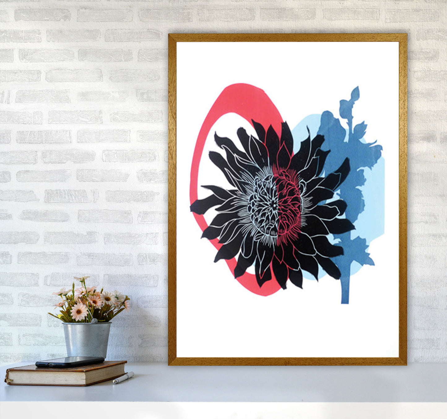 Dahlia PLpostcard Art Print by Kate Heiss A1 Print Only