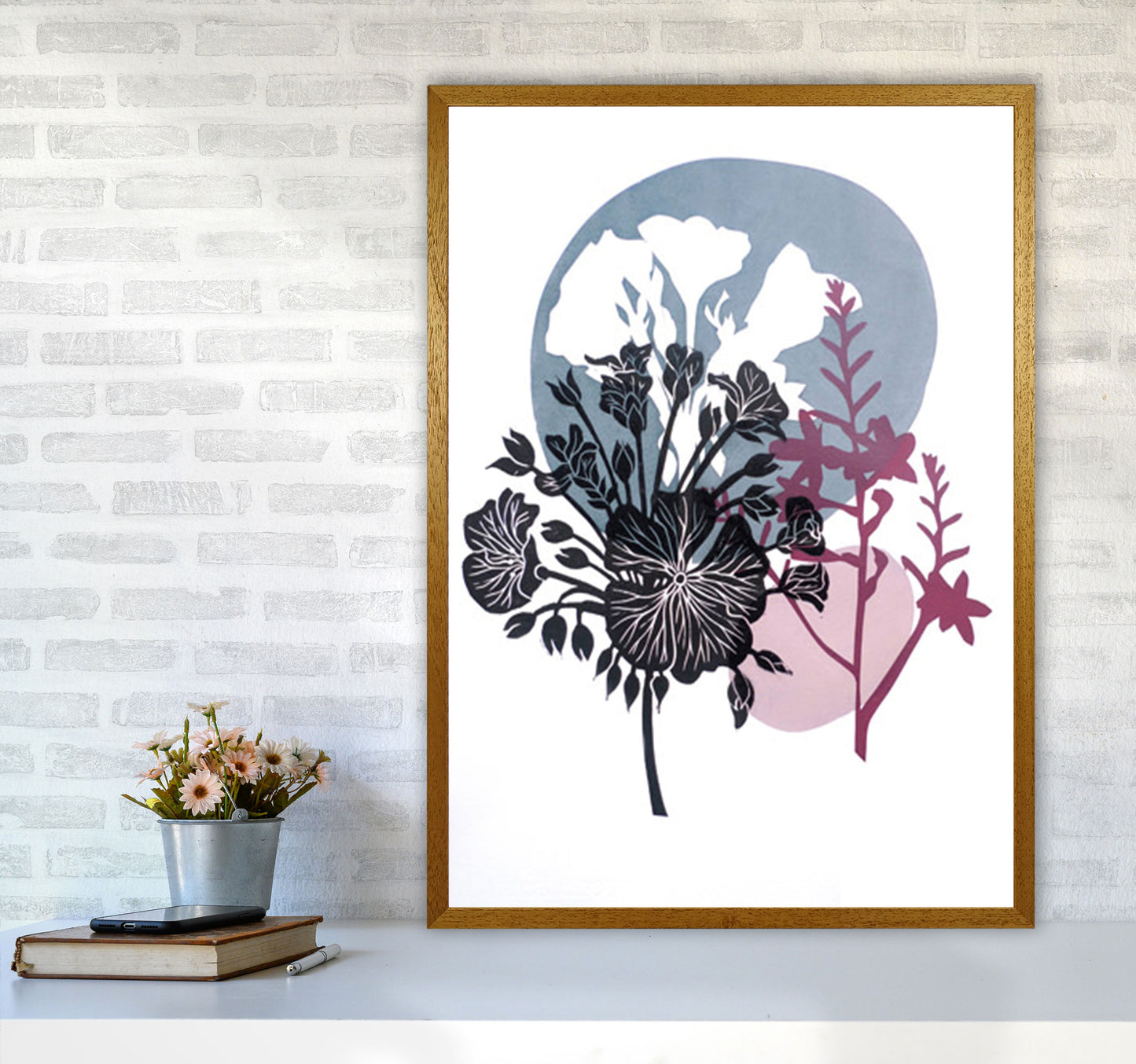 Montbretia postcard Art Print by Kate Heiss A1 Print Only
