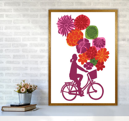 Bike Blooms Art Print by Kate Heiss A1 Print Only