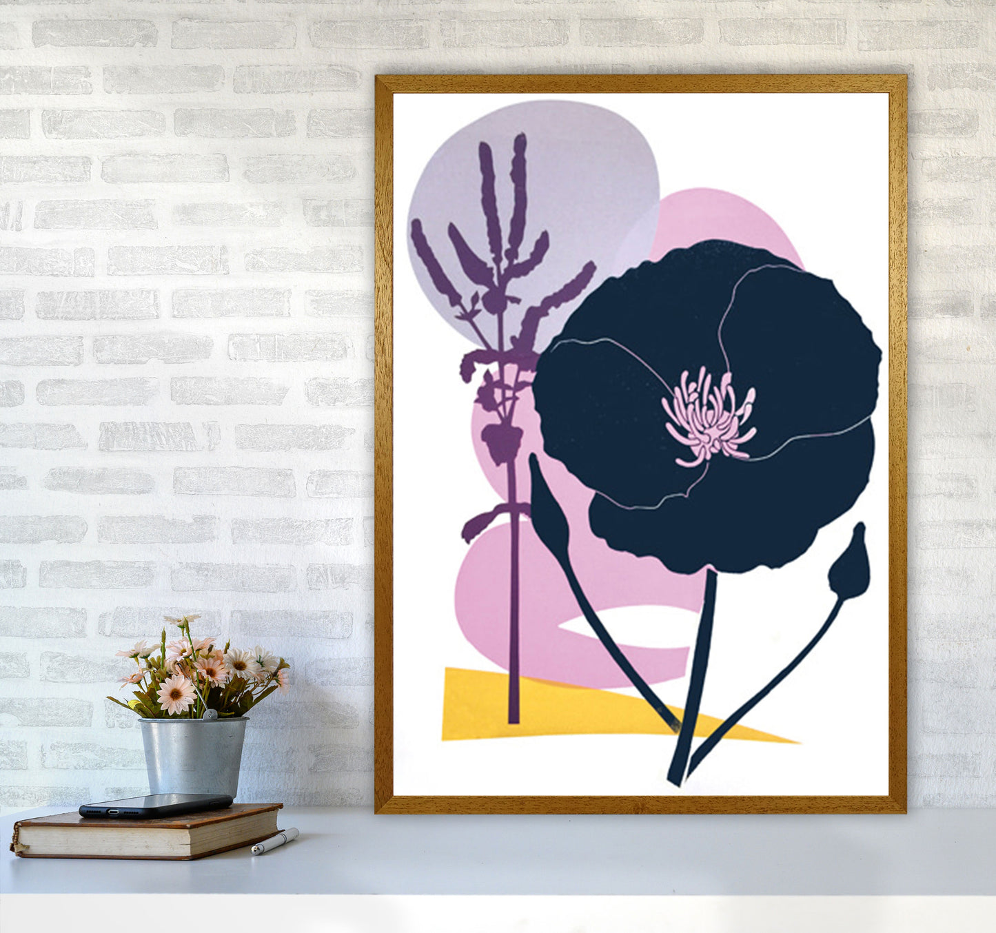 California Poppy postcard Art Print by Kate Heiss A1 Print Only