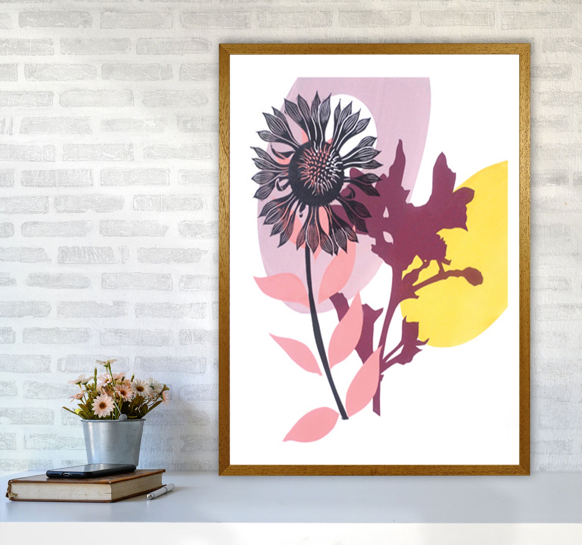 Gaillardia postcard Art Print by Kate Heiss A1 Print Only
