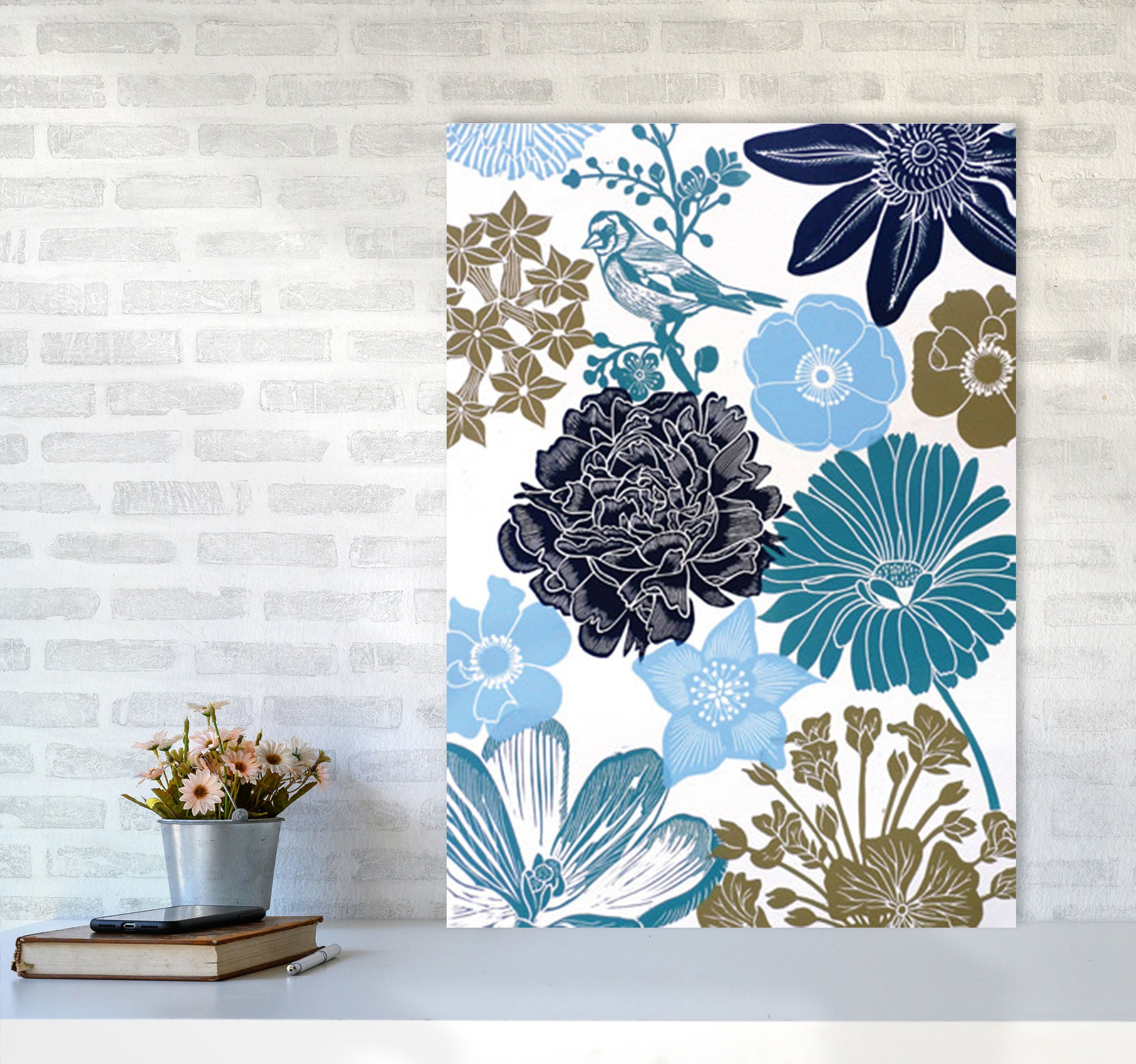 Cottage Garden 8 Art Print by Kate Heiss A1 Black Frame