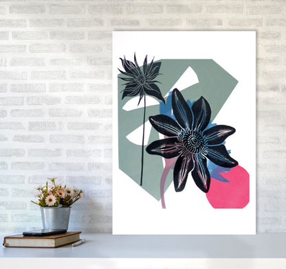 Aquilegia Art Print by Kate Heiss A1 Black Frame