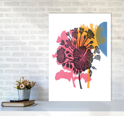 Geranium Art Print by Kate Heiss A1 Black Frame
