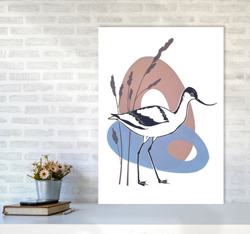 Avocet At Thornham Art Print by Kate Heiss A1 Black Frame