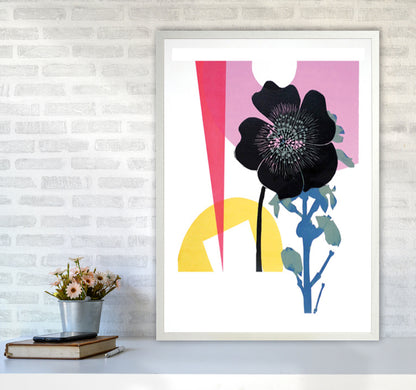 Rananculus Acris Art Print by Kate Heiss A1 Oak Frame