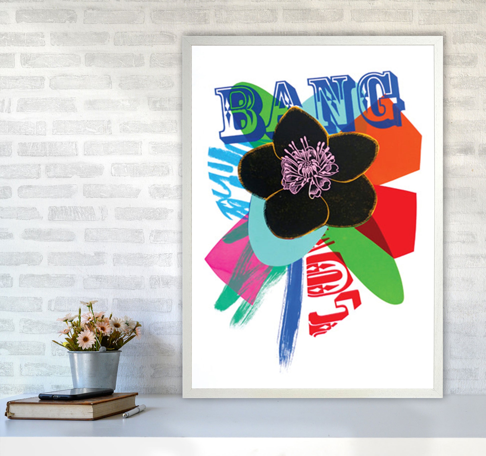 Bang 1 Art Print by Kate Heiss A1 Oak Frame