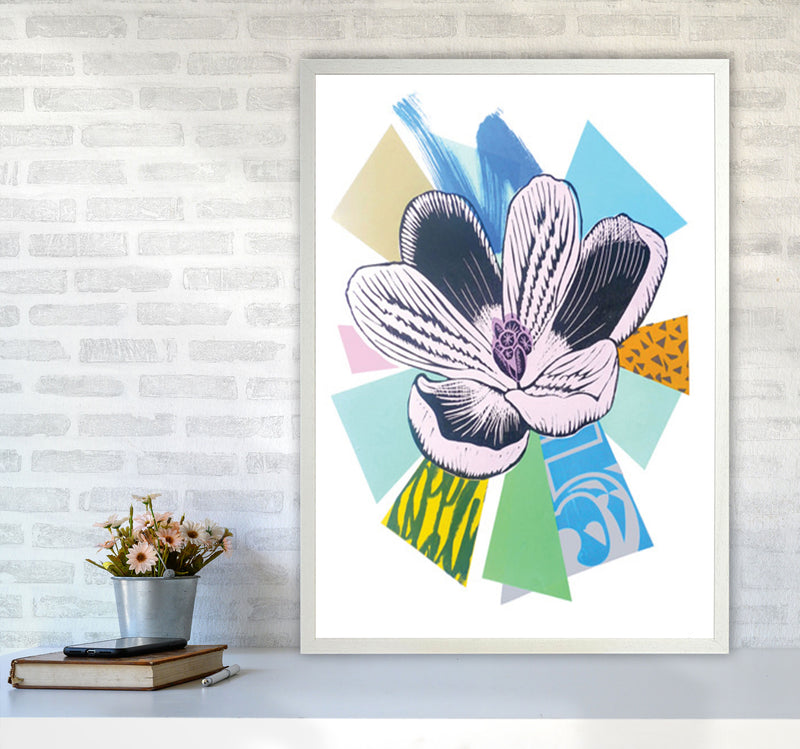 Crocus 2 Series 1 Art Print by Kate Heiss A1 Oak Frame