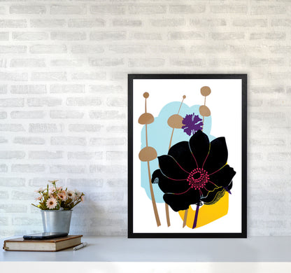 Anemone postcard Art Print by Kate Heiss A2 White Frame