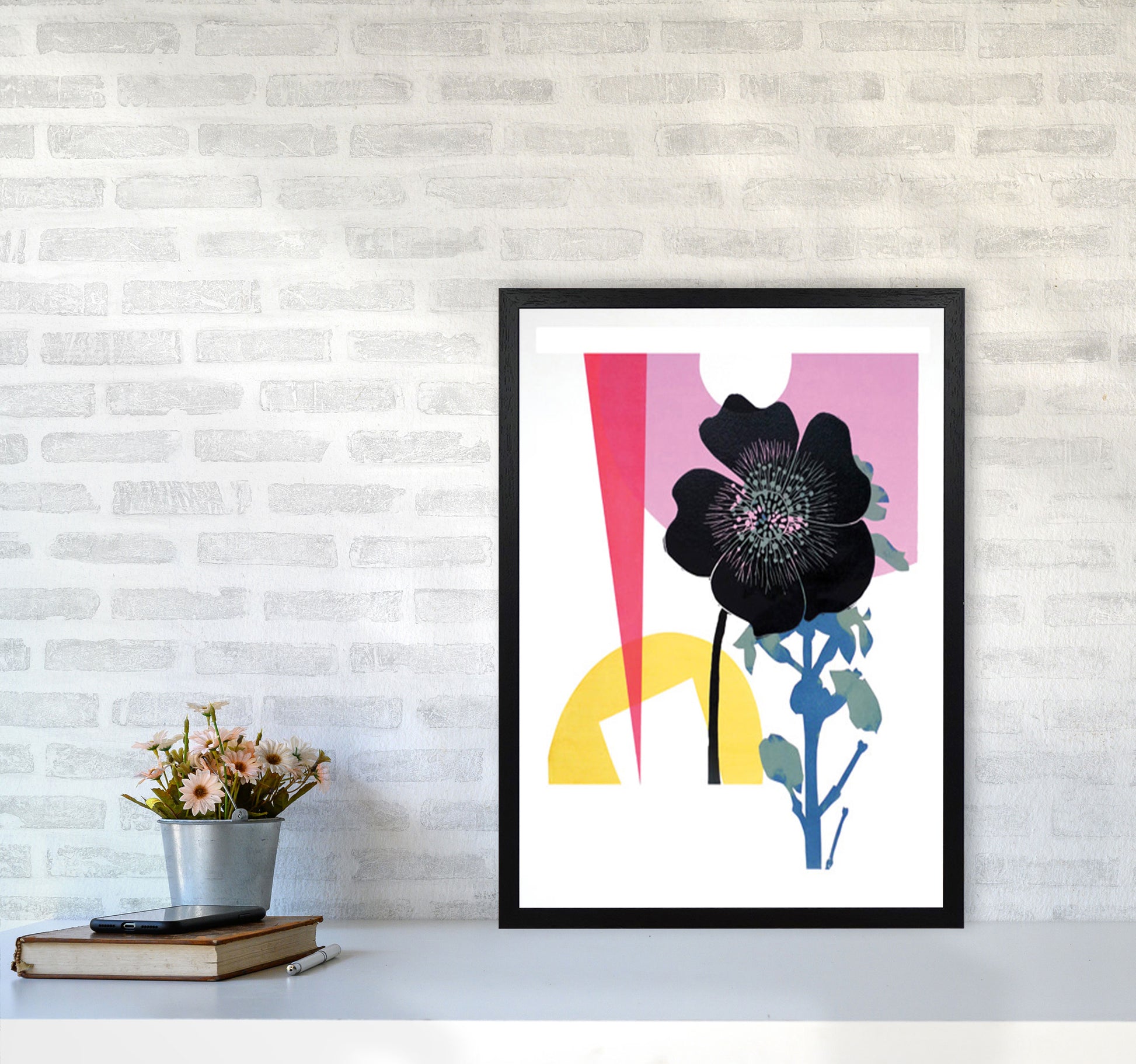 Rananculus Acris Art Print by Kate Heiss A2 White Frame