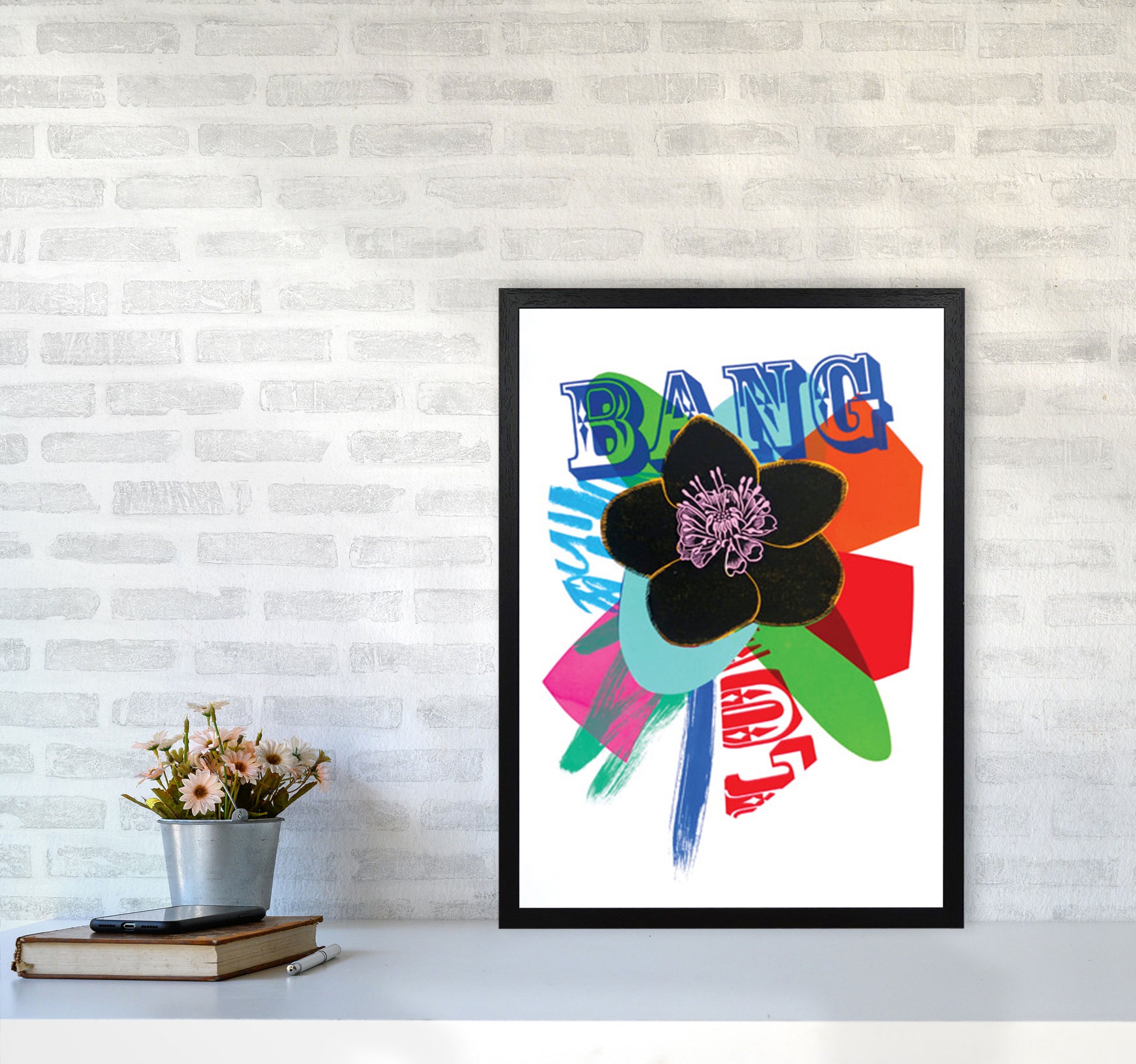 Bang 1 Art Print by Kate Heiss A2 White Frame
