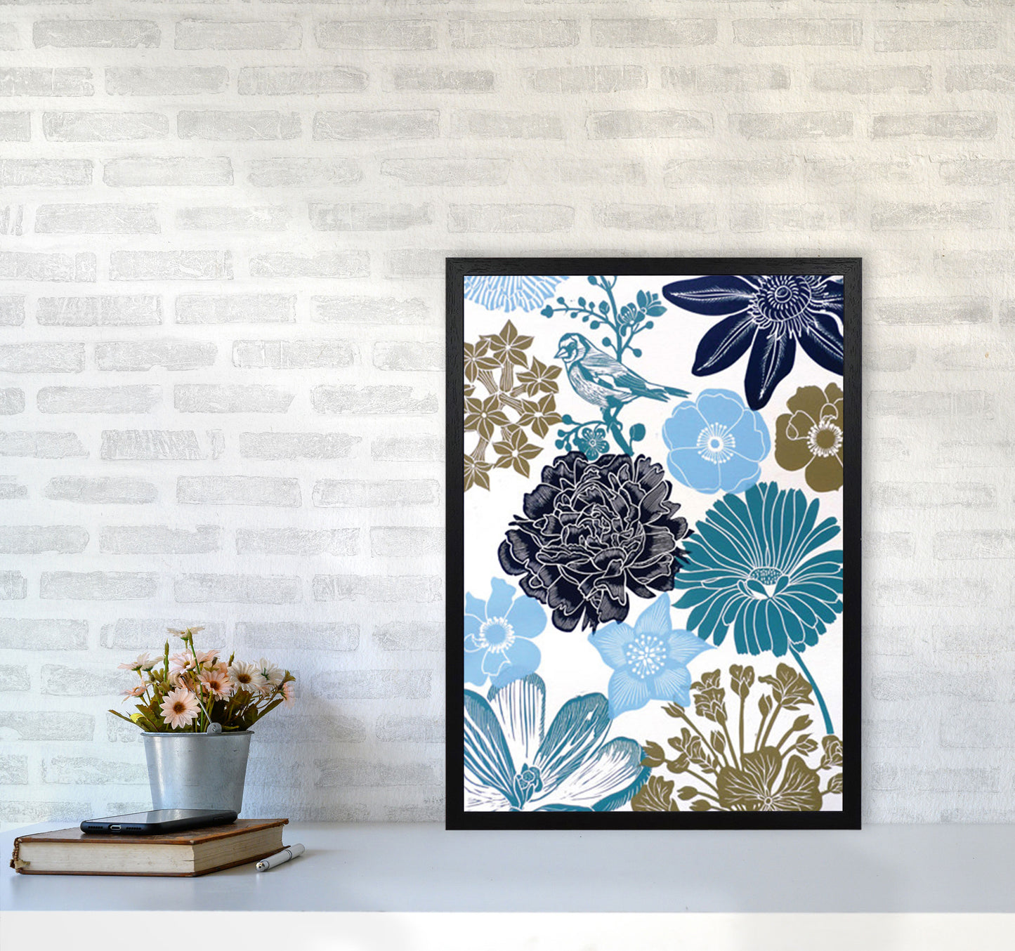 Cottage Garden 8 Art Print by Kate Heiss A2 White Frame