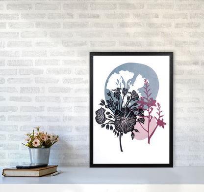 Montbretia postcard Art Print by Kate Heiss A2 White Frame