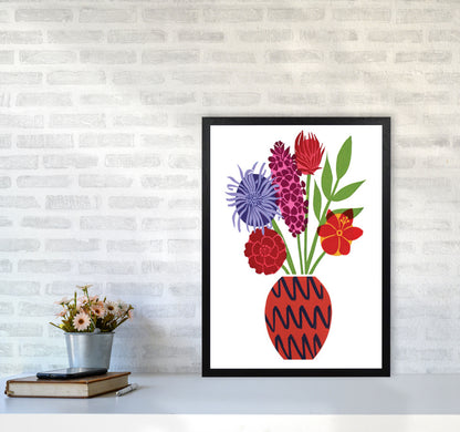Zig Zag Vase Art Print by Kate Heiss A2 White Frame