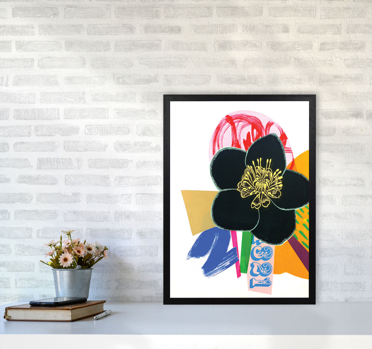 Hellebore 1 Series 1 Art Print by Kate Heiss A2 White Frame