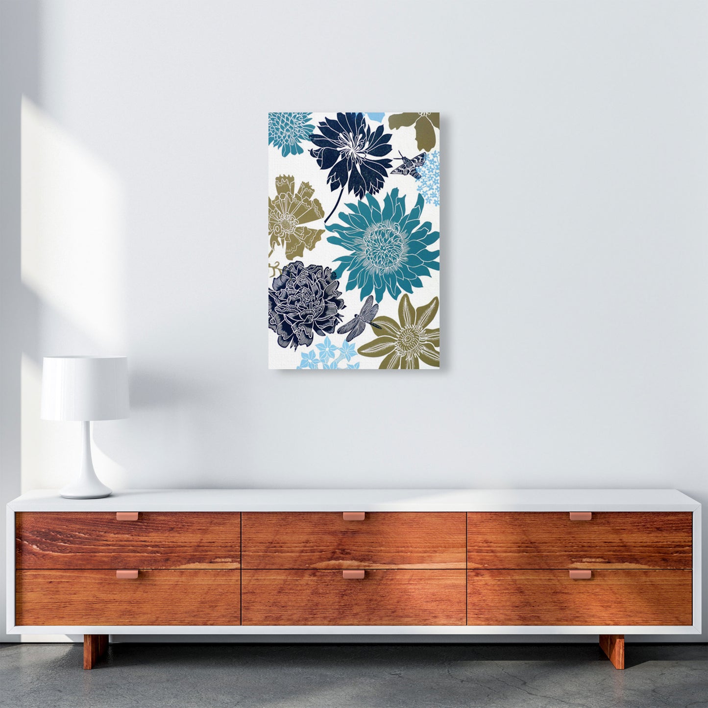CottageGarden 9 postcard Art Print by Kate Heiss A2 Canvas