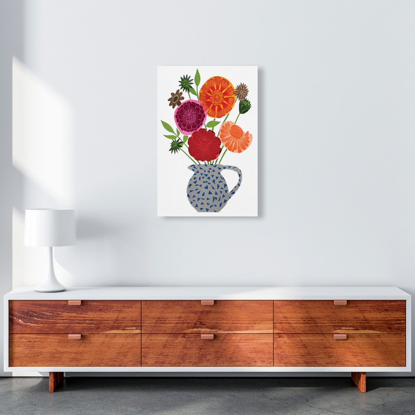Big Happy Vase Art Print by Kate Heiss A2 Canvas