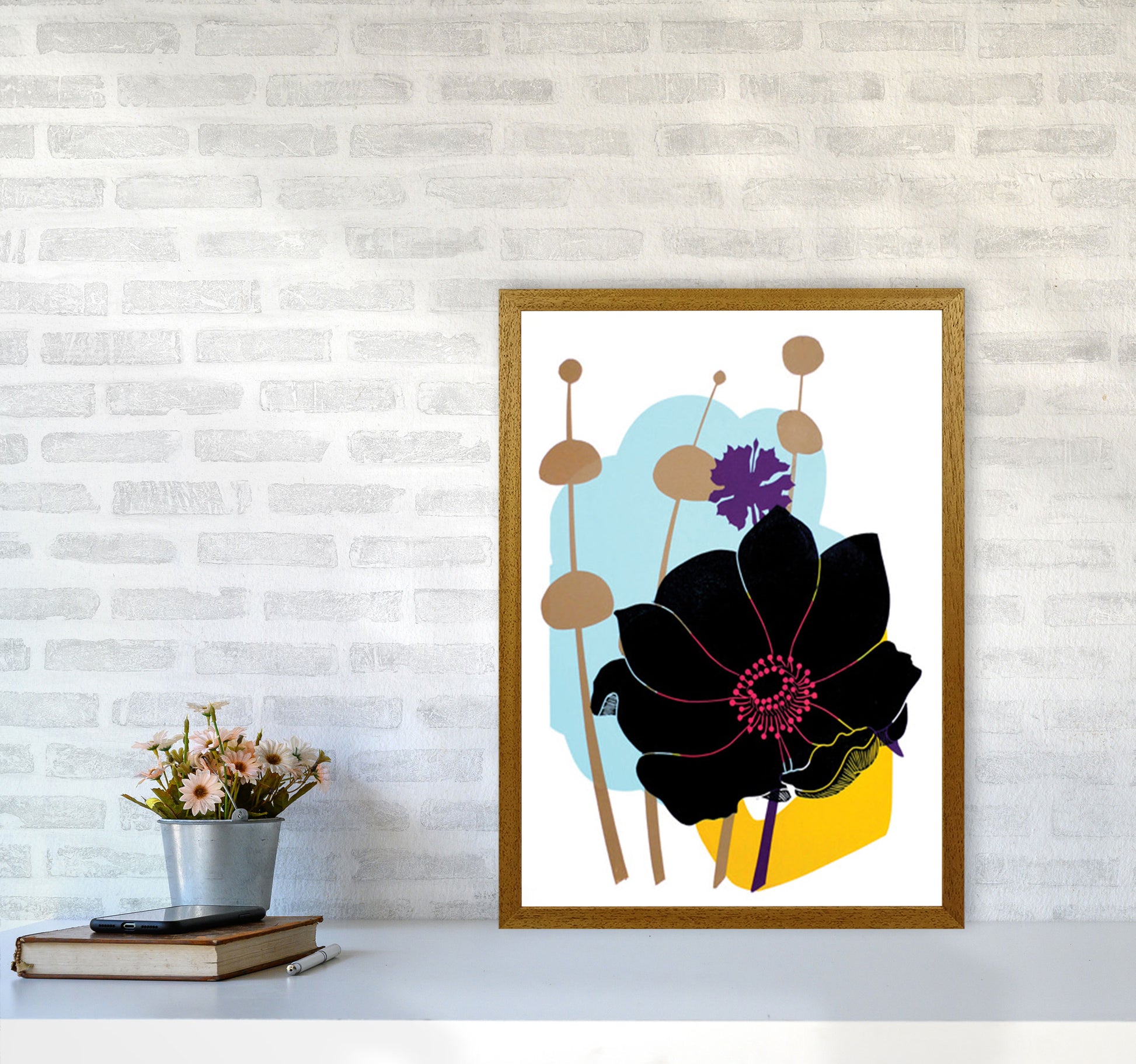 Anemone postcard Art Print by Kate Heiss A2 Print Only