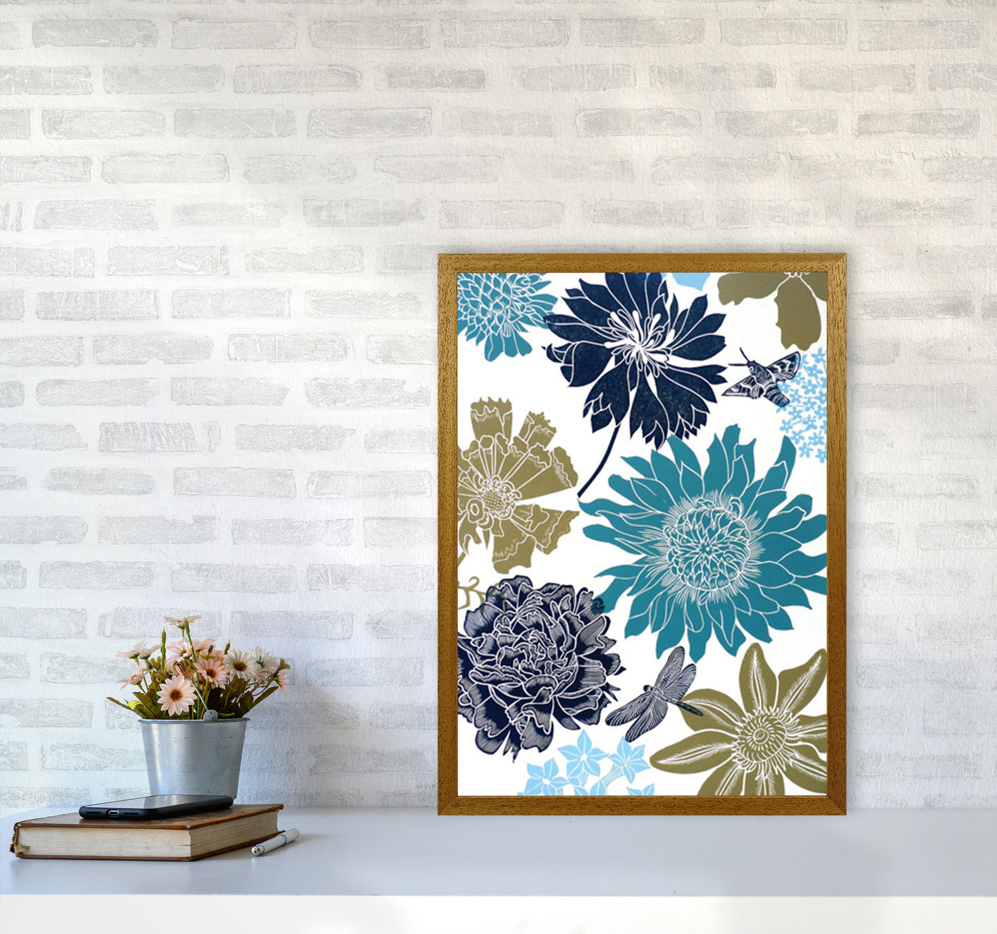 CottageGarden 9 postcard Art Print by Kate Heiss A2 Print Only