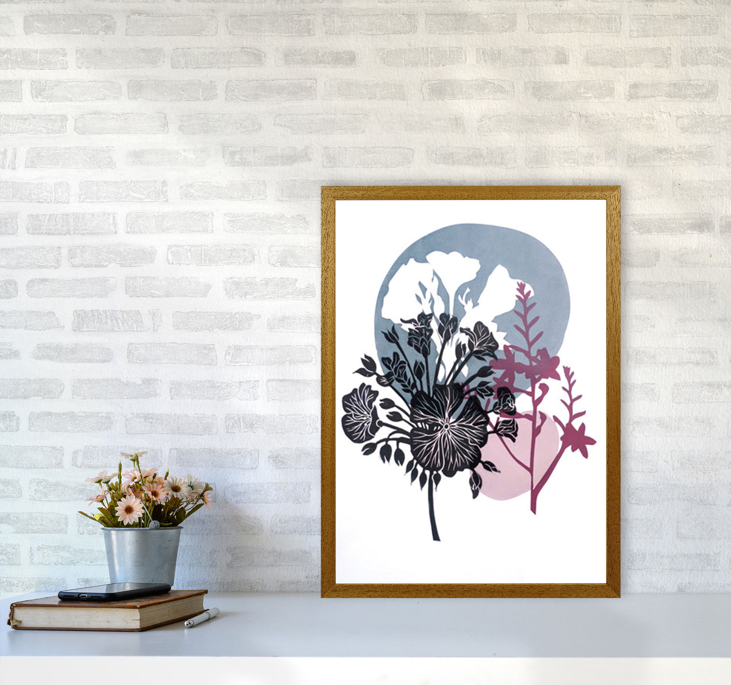 Montbretia postcard Art Print by Kate Heiss A2 Print Only