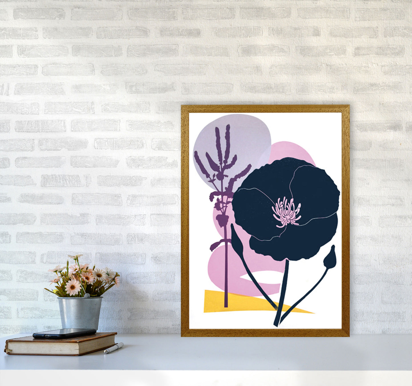 California Poppy postcard Art Print by Kate Heiss A2 Print Only