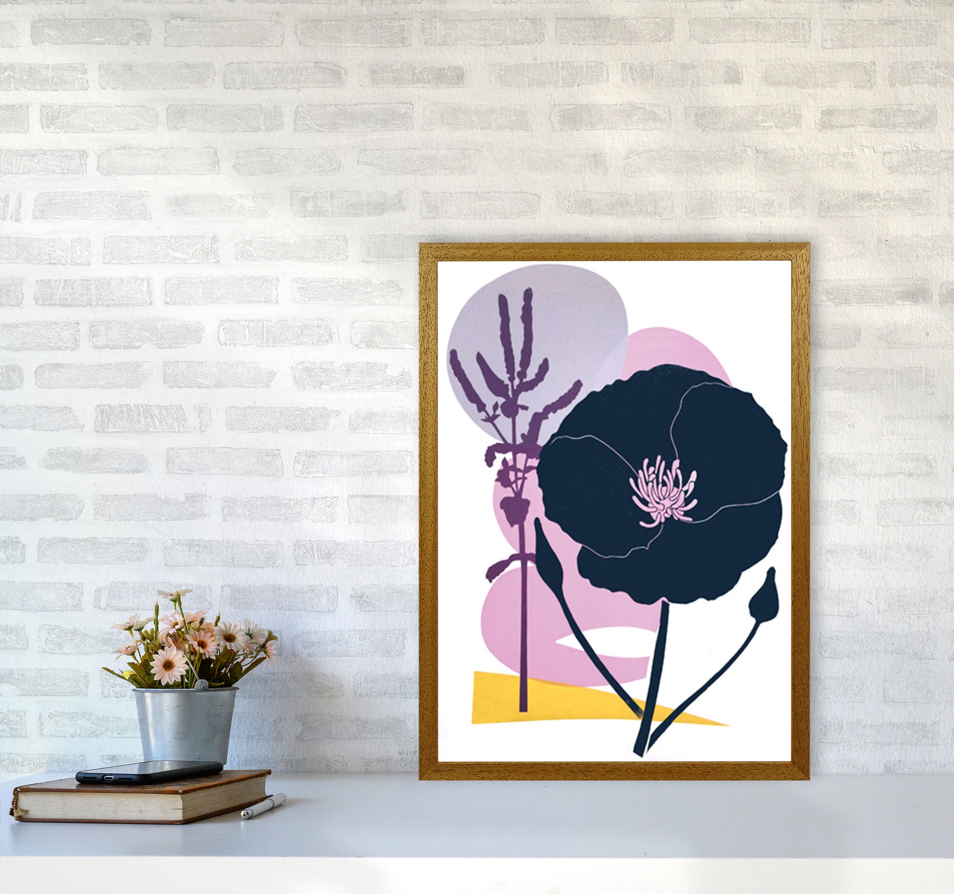 California Poppy postcard Art Print by Kate Heiss A2 Print Only