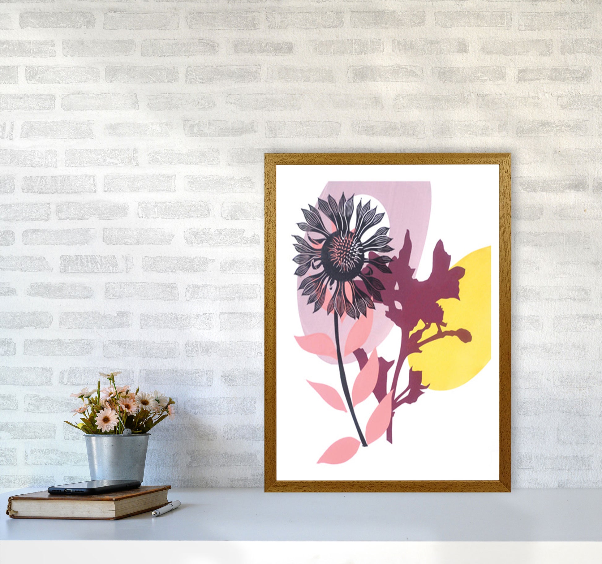Gaillardia postcard Art Print by Kate Heiss A2 Print Only