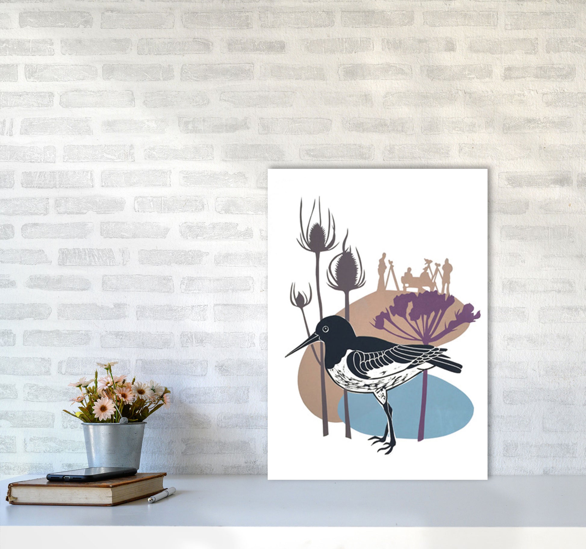 Birdwatchers Art Print by Kate Heiss A2 Black Frame
