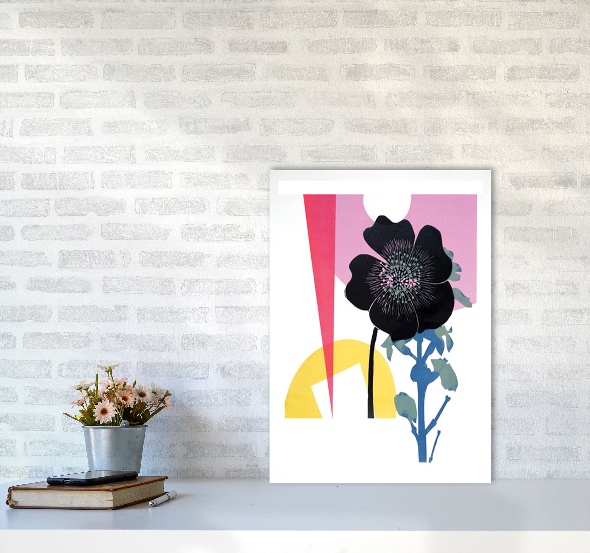 Rananculus Acris Art Print by Kate Heiss A2 Black Frame