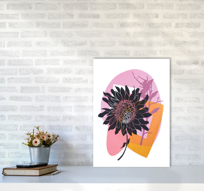 Clematis & Blueberry Art Print by Kate Heiss A2 Black Frame