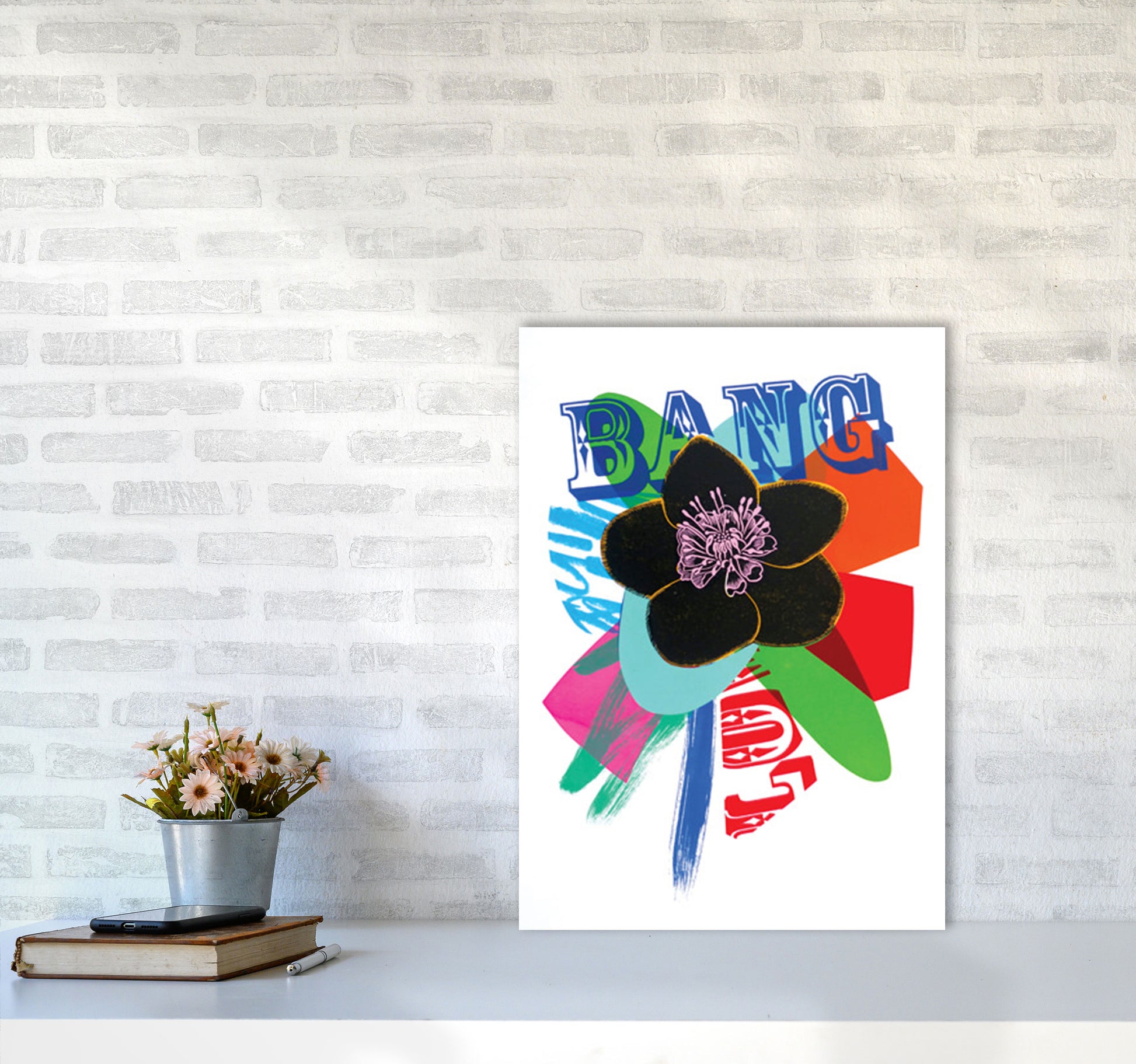 Bang 1 Art Print by Kate Heiss A2 Black Frame