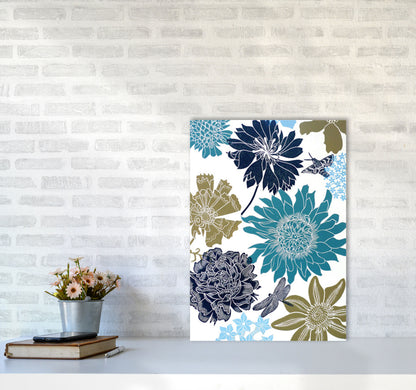 CottageGarden 9 postcard Art Print by Kate Heiss A2 Black Frame