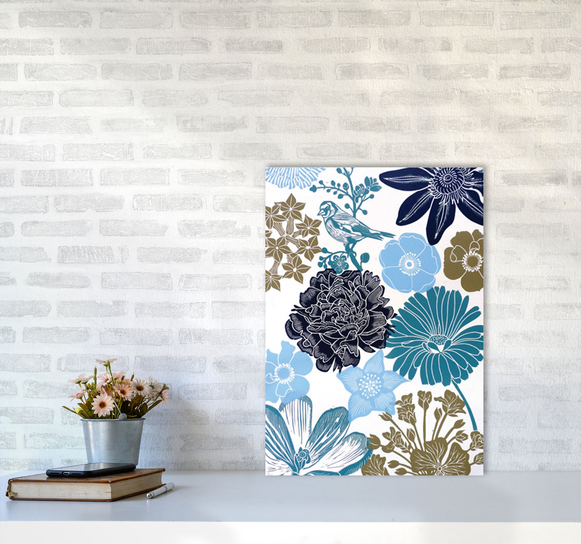 Cottage Garden 8 Art Print by Kate Heiss A2 Black Frame