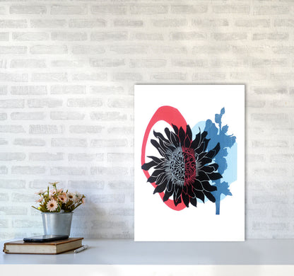 Dahlia PLpostcard Art Print by Kate Heiss A2 Black Frame