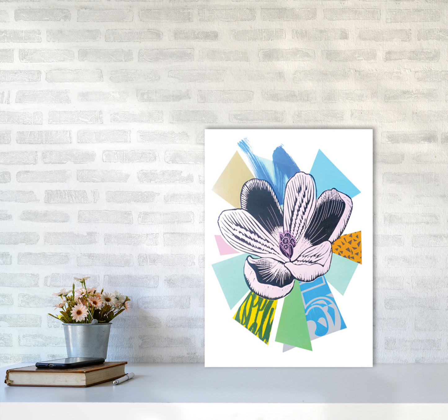 Crocus 2 Series 1 Art Print by Kate Heiss A2 Black Frame
