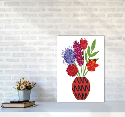 Zig Zag Vase Art Print by Kate Heiss A2 Black Frame