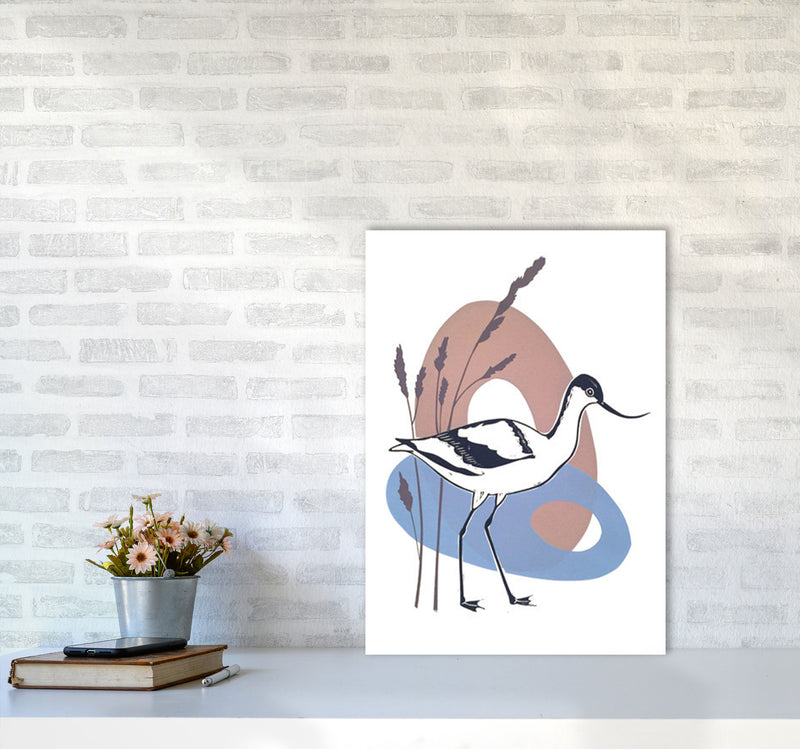 Avocet At Thornham Art Print by Kate Heiss A2 Black Frame
