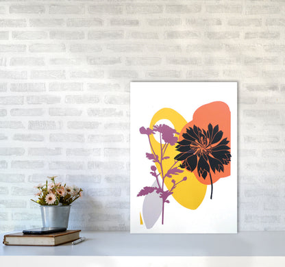 Scabiosa & Daisy Art Print by Kate Heiss A2 Black Frame