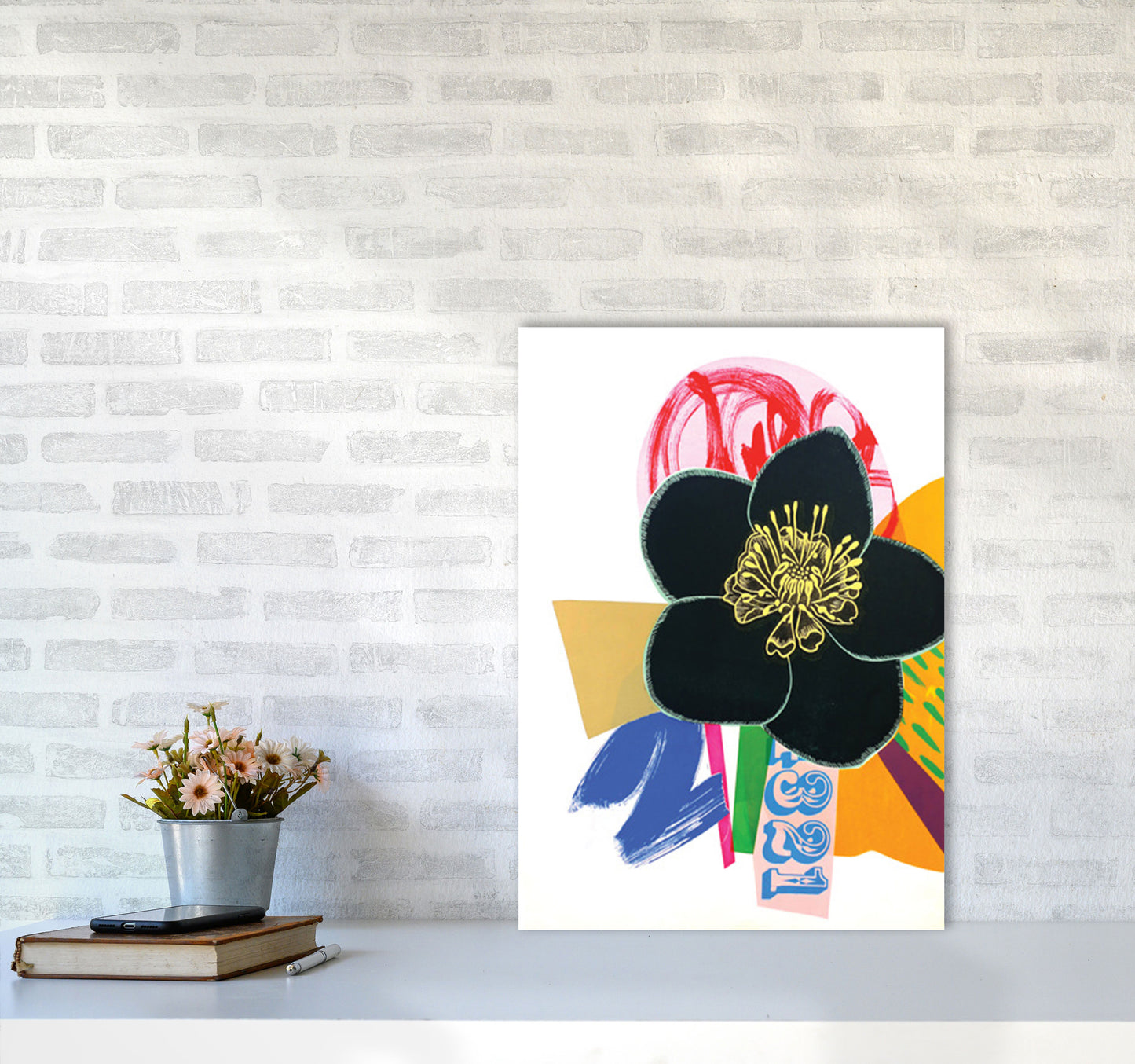 Hellebore 1 Series 1 Art Print by Kate Heiss A2 Black Frame