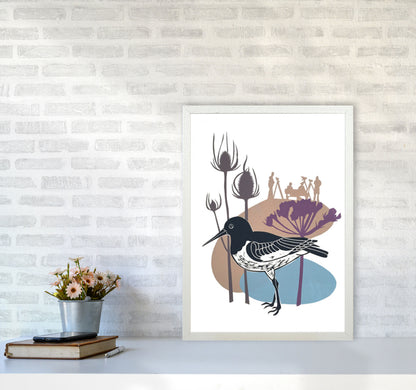 Birdwatchers Art Print by Kate Heiss A2 Oak Frame