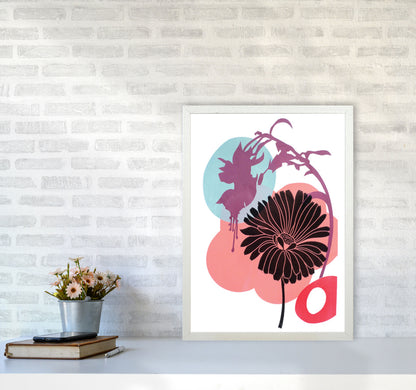Fuschia Art Print by Kate Heiss A2 Oak Frame
