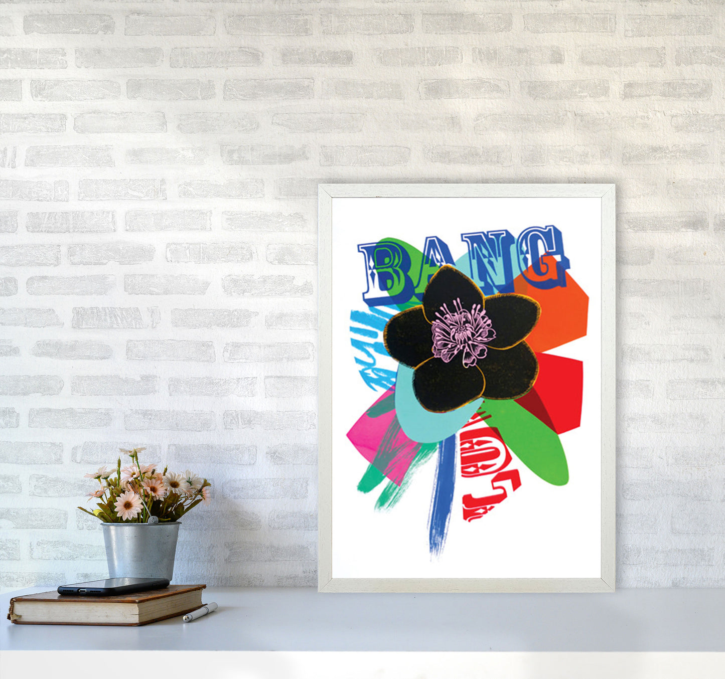 Bang 1 Art Print by Kate Heiss A2 Oak Frame